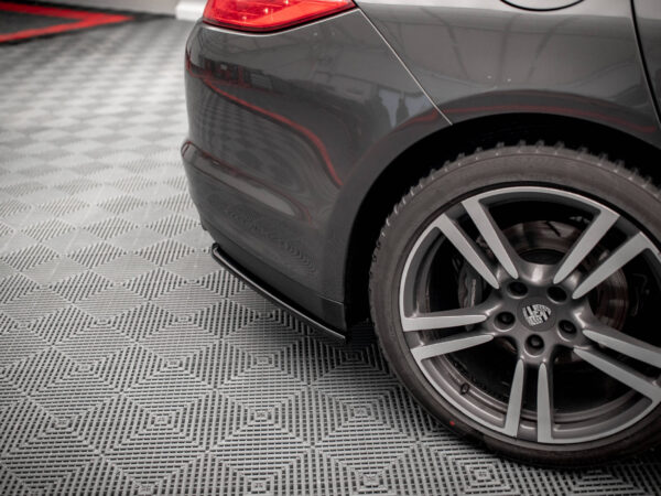 Alternative view of Maxton Design Gloss Black Rear Corner Splitters For Porsche Panamera 970