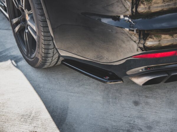 Alternative view of Maxton Design Gloss Black Rear Corner Splitters For Porsche Panamera 970 Turbo Facelift