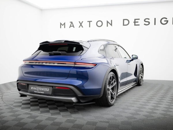 Alternative view of Maxton Design Gloss Black Rear Corner Splitters For Porsche Taycan 9J1 Cross Turismo 4S