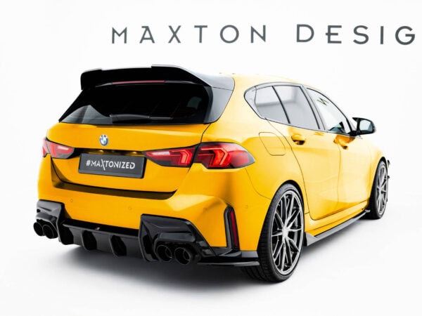 Alternative view of Maxton Design Gloss Black Rear Corner Splitters V.1 for BMW 1 Series F70 M Sport