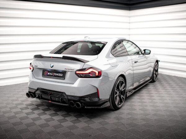 Alternative view of Maxton Design Gloss Black Rear Corner Splitters V.1 For BMW 2 Series G42 M240i