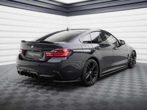 Alternative view of Maxton Design Gloss Black Rear Corner Splitters V.1 For BMW 4 Series F36 M Sport