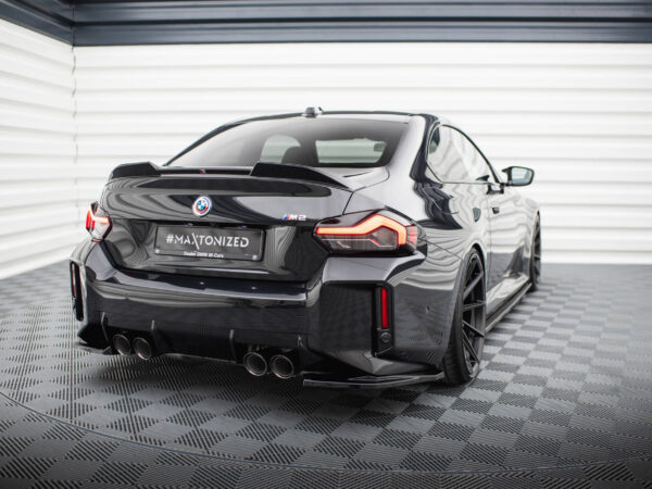 Alternative view of Maxton Design Gloss Black Rear Corner Splitters V.1 For BMW M2 Series G87