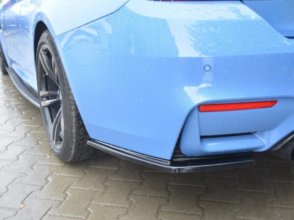 Alternative view of Maxton Design Gloss Black Rear Corner Splitters V.1 For BMW M4 F82
