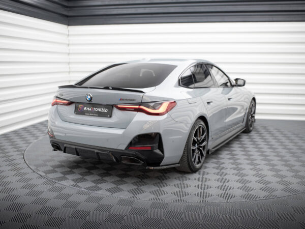 Alternative view of Maxton Design Gloss Black Rear Corner Splitters V.1 For BMW G26 M440i