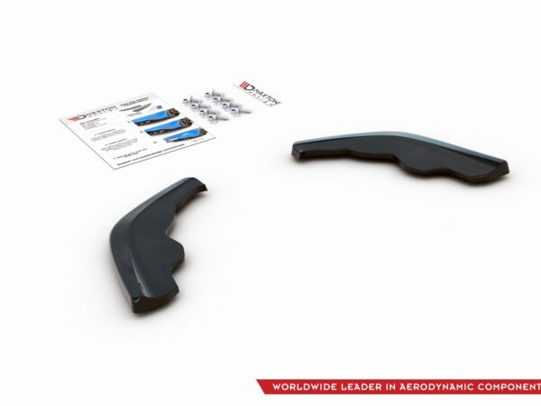 Alternative view of Maxton Design Gloss Black Rear Side Splitters V.1 For BMW F40 M Sport
