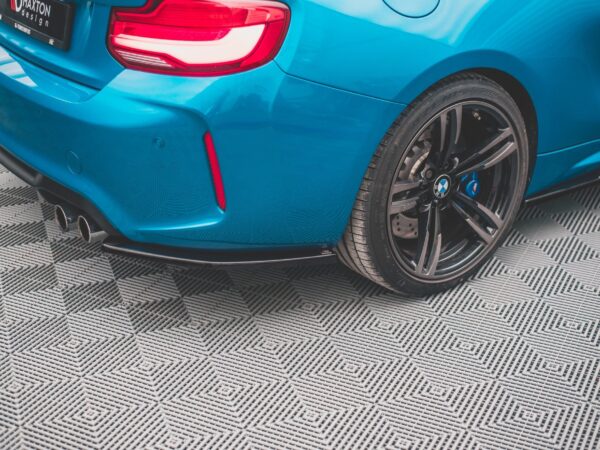 Alternative view of Maxton Design Gloss Black Rear Corner Splitters V.2 For BMW M2 F87