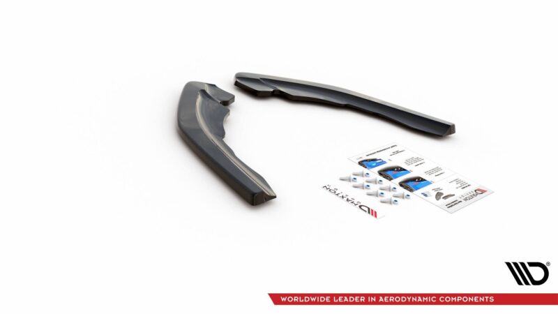 Maxton design gloss black rear corner splitters v. 2 for bmw m2 f87