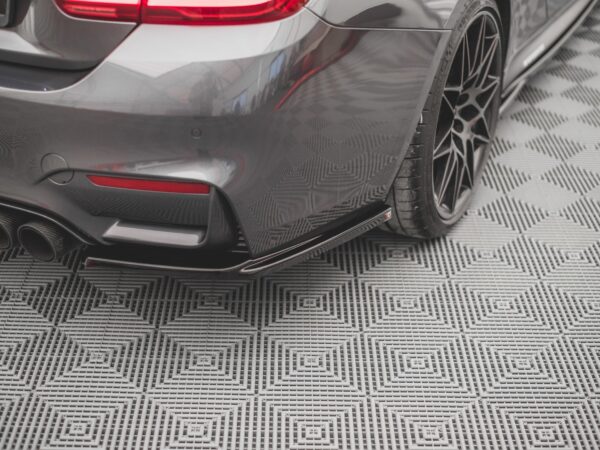 Alternative view of Maxton Design Gloss Black Rear Corner Splitters V.2 For BMW M4 F82