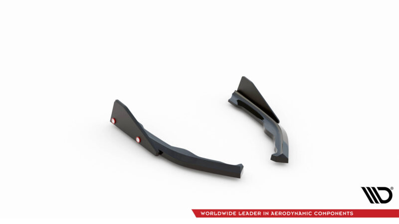 Maxton design gloss black rear corner splitters v. 2 for bmw 2 series g42 m240i