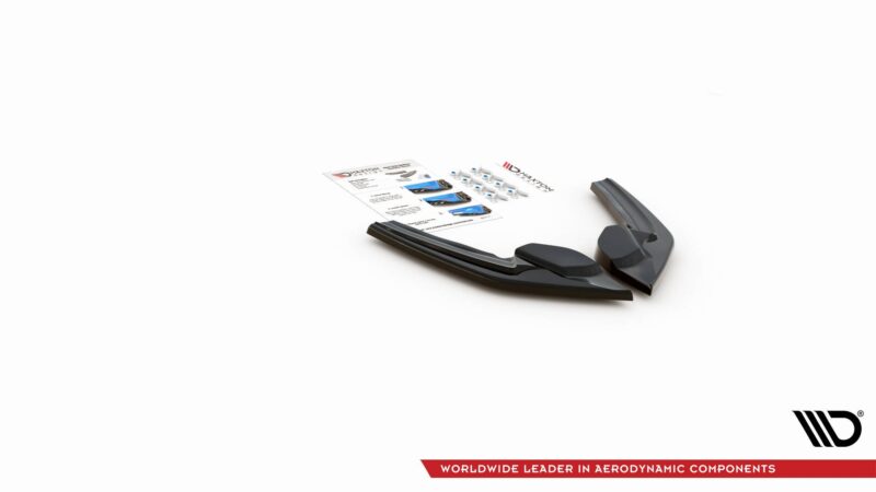 Maxton design gloss black rear corner splitters v. 2 for bmw f20 f21 m135i