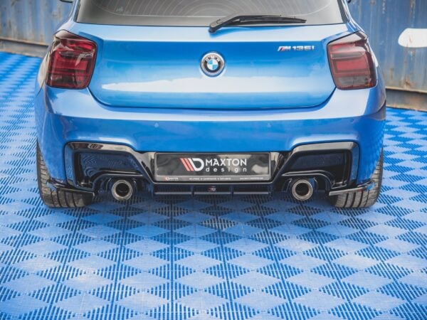 Alternative view of Maxton Design Gloss Black Rear Corner Splitters V.2 For BMW F20 F21 M135i