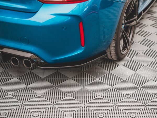 Alternative view of Maxton Design Gloss Black Rear Corner Splitters V.3 For BMW M2 F87