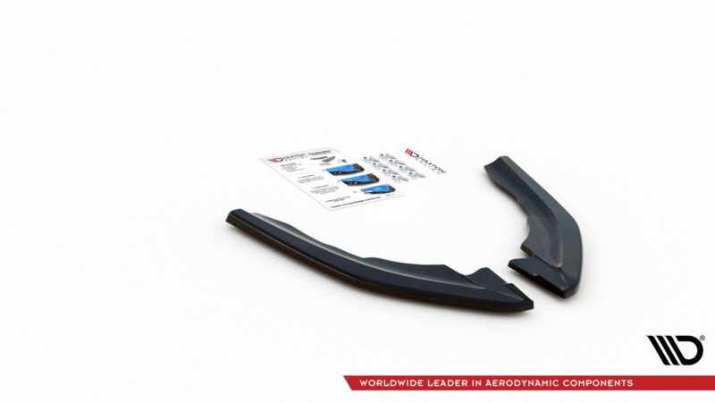 Maxton design gloss black rear corner splitters v. 3 for bmw m2 f87