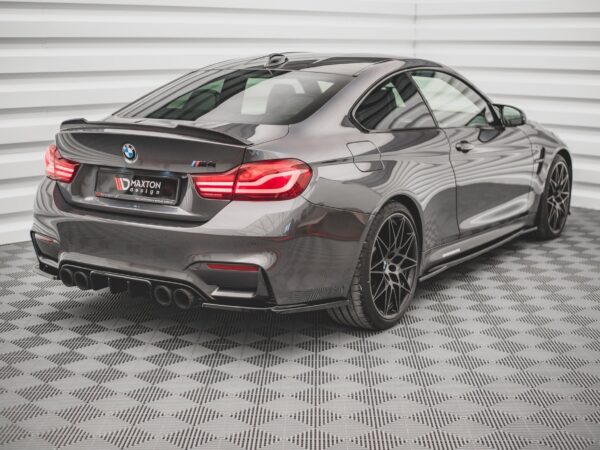 Alternative view of Maxton Design Gloss Black Rear Corner Splitters V.3 For BMW M4 F82