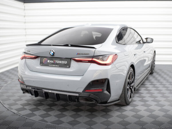 Alternative view of Maxton Design Gloss Black Rear Corner Splitters V.3 For BMW 4 Series G26 M440i