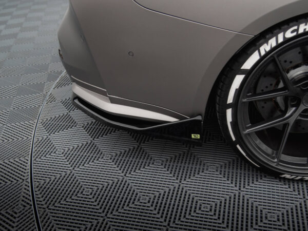 Alternative view of Maxton Design Gloss Black CSL Look Rear Corner Splitters V.3 For BMW M4 Series G82