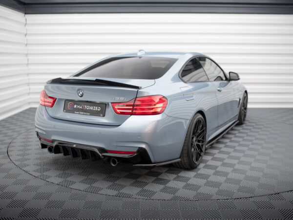 Alternative view of Maxton Design Gloss Black Rear Corner Splitters V.4 For BMW 4 Series F32 M Sport