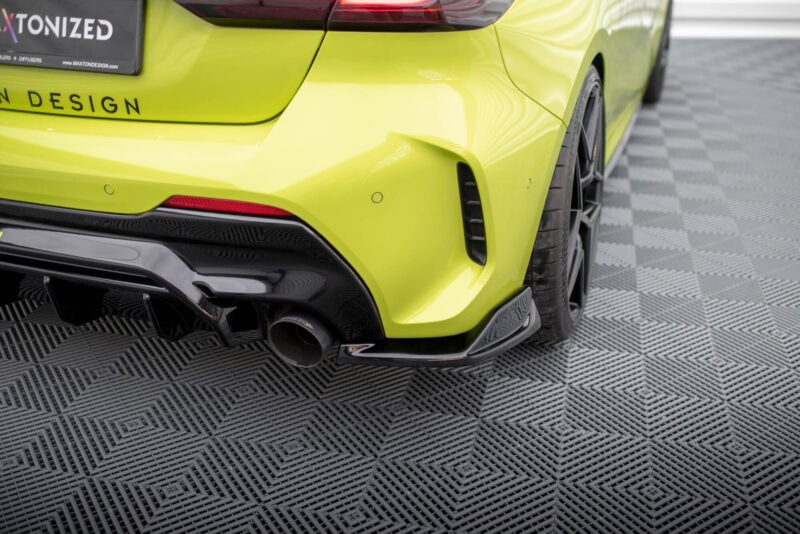 Maxton design gloss black rear side splitters v. 8  for bmw m sport m135i f40 - image 3