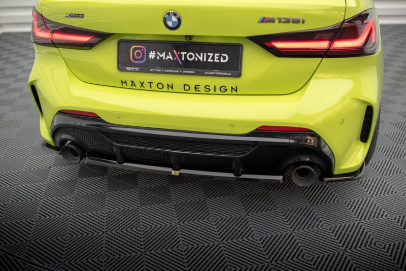 Maxton design gloss black rear diffuser v. 2 for bmw m135i f40 - image 3