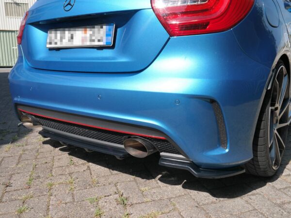 Pol po rear splitter with vertical bars mercedes benz w176 amg line preface 7284 4