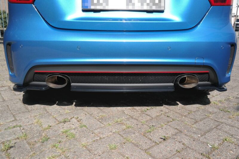Maxton design gloss black rear diffuser for mercedes-benz amg w176 pre lci