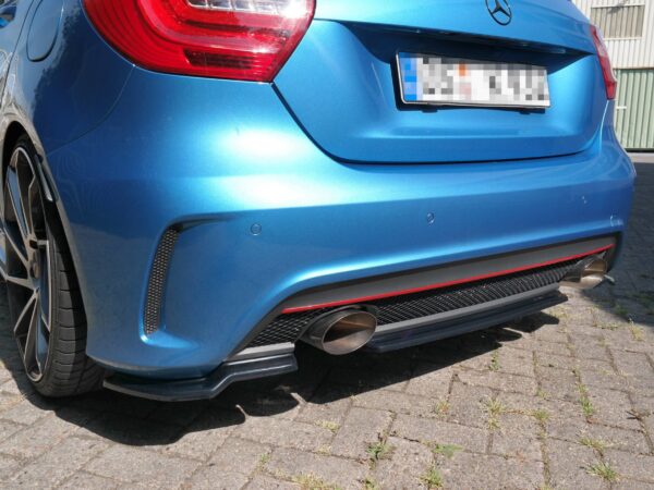 Pol po rear splitter without vertical bars mercedes benz w176 amg line preface 7281 4