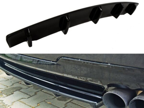 Pol po rear splitter for bmw 5 f11 m pack fits two double exhaust ends 1027 1