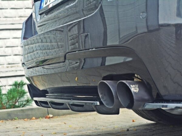 Pol po rear splitter for bmw 5 f11 m pack fits two double exhaust ends 1027 3