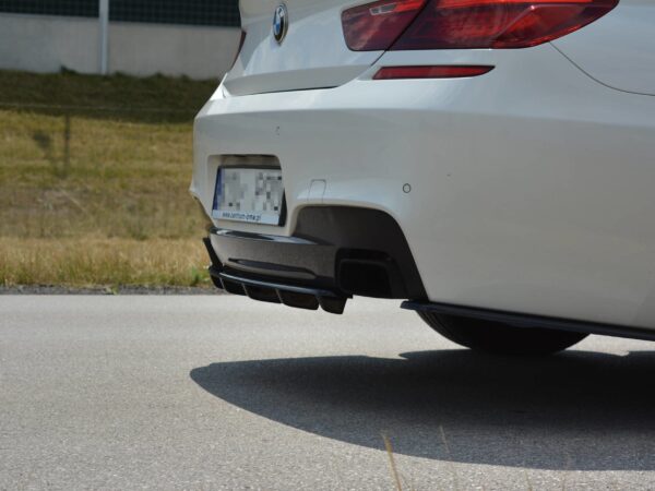 Pol po rear splitter for bmw 6 gran coupe mpack with a vertical bar 1033 10