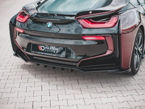 Alternative view of Maxton Design Gloss Black Rear Diffuser For BMW i8