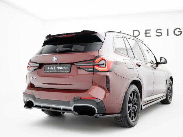 Alternative view of Maxton Design Gloss Black Rear Diffuser For BMW iX3 M Sport G08 LCI