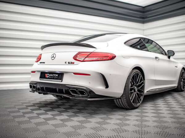 Pol po rear splitter with vertical bars mercedes amg c 63amg coupe amg aero pack c205 facelift 15217 5