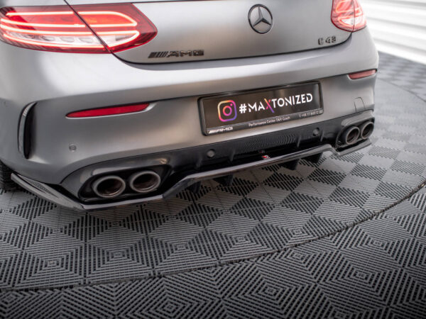 Pol po rear splitter with vertical bars mercedes amg c43 coupe cabrio c205 facelift a205 facelift 19042 4