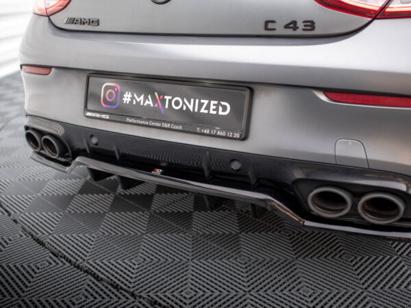 Pol po rear splitter with vertical bars mercedes amg c43 coupe cabrio c205 facelift a205 facelift 19042 5