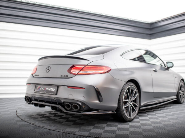 Pol po rear splitter with vertical bars mercedes amg c43 coupe cabrio c205 facelift a205 facelift 19042 6