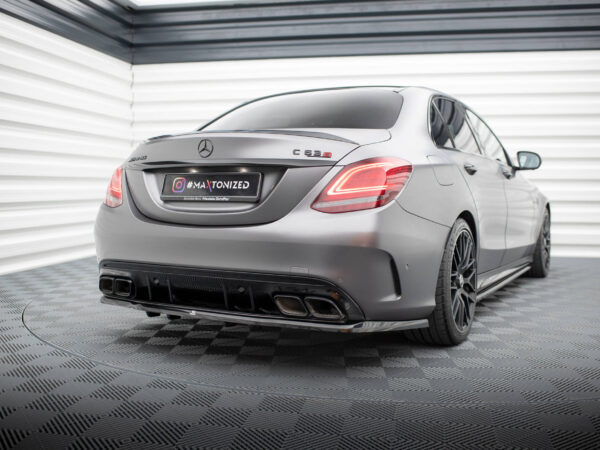 Alternative view of Maxton Design Gloss Black Rear Diffuser For Mercedes-Benz AMG C63 W205 LCI