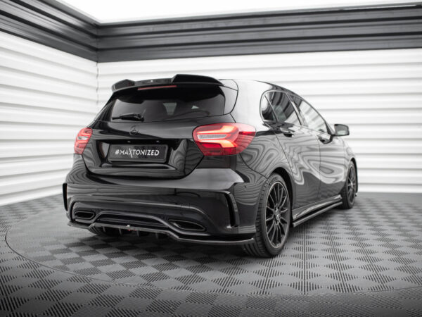 Pol po rear splitter with vertical bars mercedes benz a amg line w176 facelif 18988 4