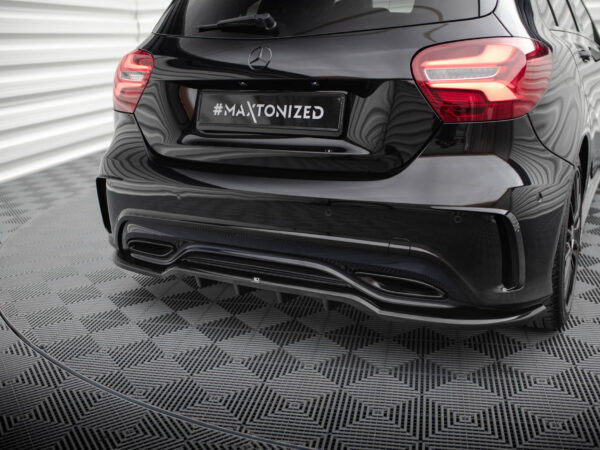 Pol po rear splitter with vertical bars mercedes benz a amg line w176 facelif 18988 6