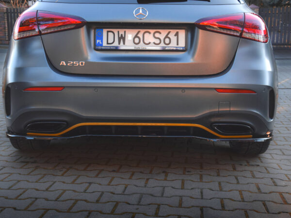 Pol po rear splitter with vertical bars mercedes benz a hatchback amg line w177 20294 5