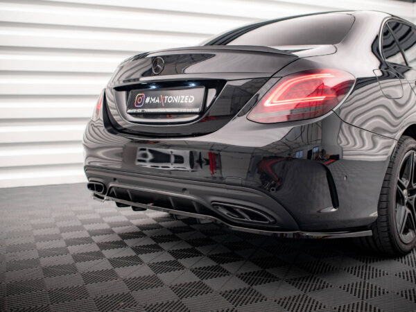 Pol po rear splitter with vertical bars mercedes benz c amg line w205 facelift 17872 3