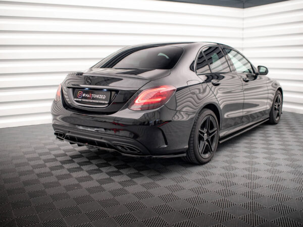 Pol po rear splitter with vertical bars mercedes benz c amg line w205 facelift 17872 6
