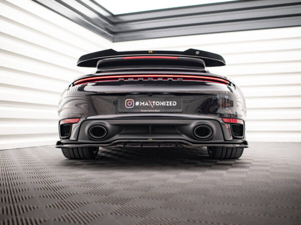 Alternative view of Maxton Design Gloss Black Rear Diffuser For Porsche 911 Turbo S 992