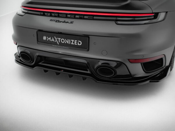 Pol po rear splitter with vertical bars porsche 911 turbo s sport package 992 21883 4