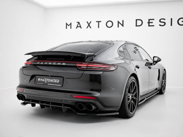 Alternative view of Maxton Design Gloss Black Rear Diffuser For Porsche Panamera 971 Turbo S E-Hybrid 4S