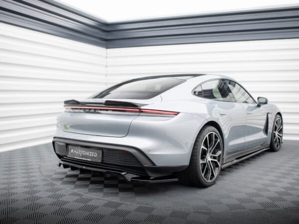 Alternative view of Maxton Design Gloss Black Rear Diffuser For Porsche Taycan 9J1 GTS MK1