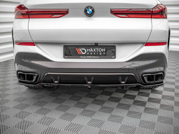 Alternative view of Maxton Design Gloss Black Rear Diffuser V.1 For BMW X6 G06 M Sport