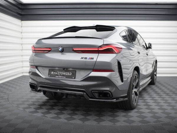 Alternative view of Maxton Design Gloss Black Rear Diffuser V.1 For BMW X6 G06 M Sport LCI