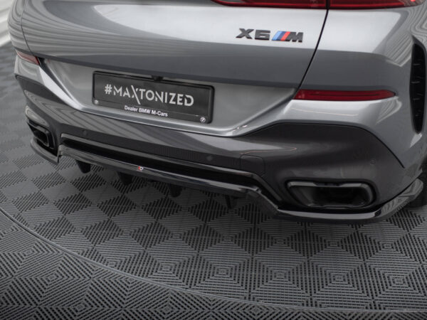 Pol po rear splitter with vertical bars v 1 bmw x6 m pack g06 facelift 19679 4