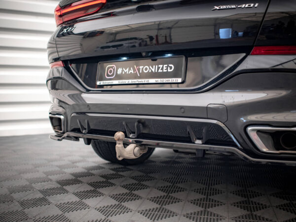 Pol po rear splitter with vertical bars v 3 bmw x6 m pack g06 16547 11